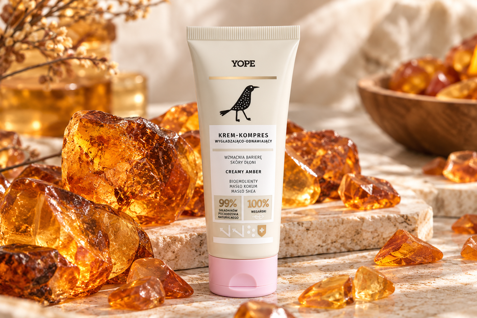 Crema all'ambra per mani secche di YOPE