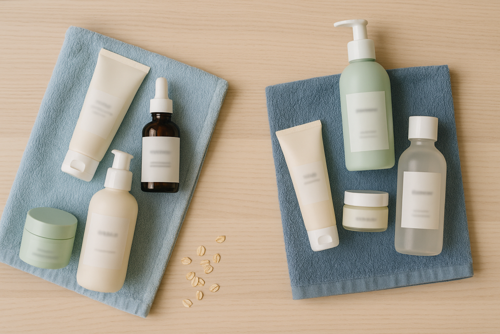 Bielenda vs. Ziaja skincare display